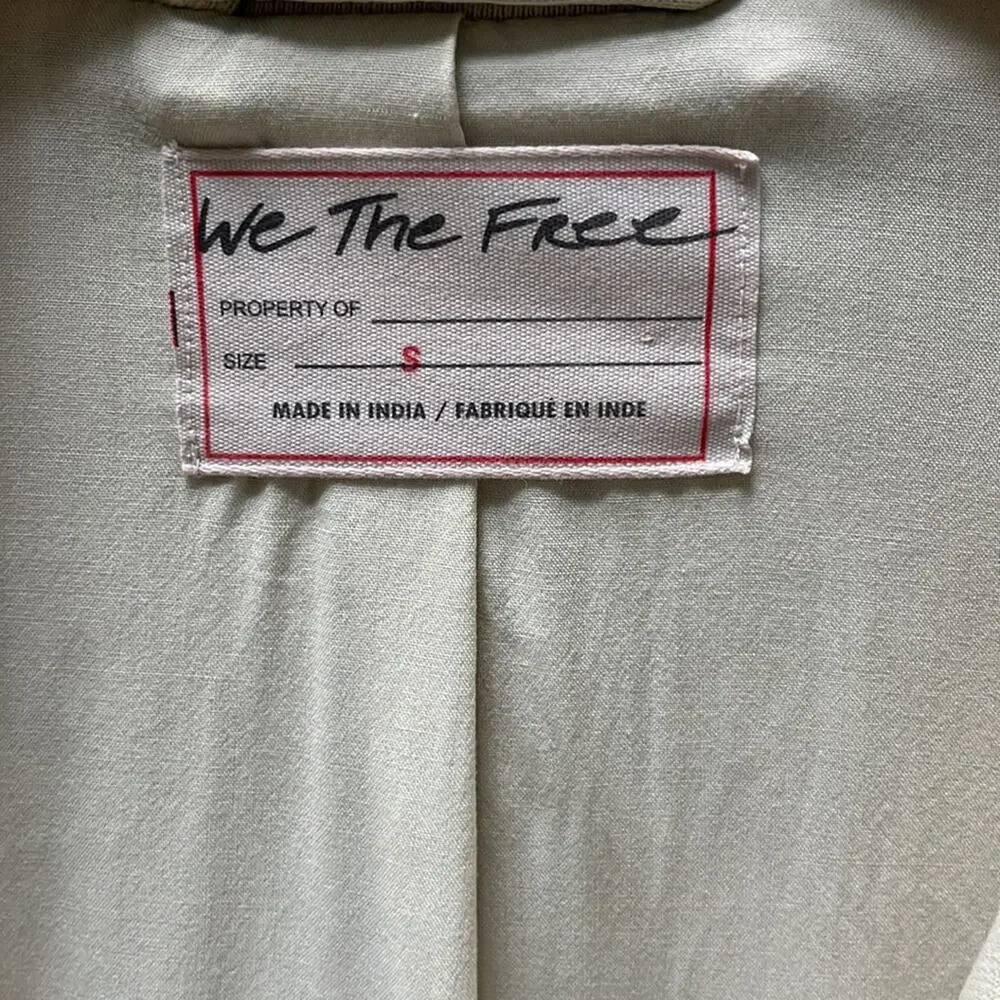 Free People We the Free Rebel Rebel Knit Moto Jacket in Vanilla Crème Size S - Picture 2 of 8